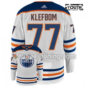 Edmonton Oilers tröja OSCAR KLEFBOM 77 Adidas Vit Authentic - NHL Tröjor Barn